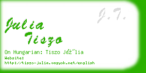 julia tiszo business card